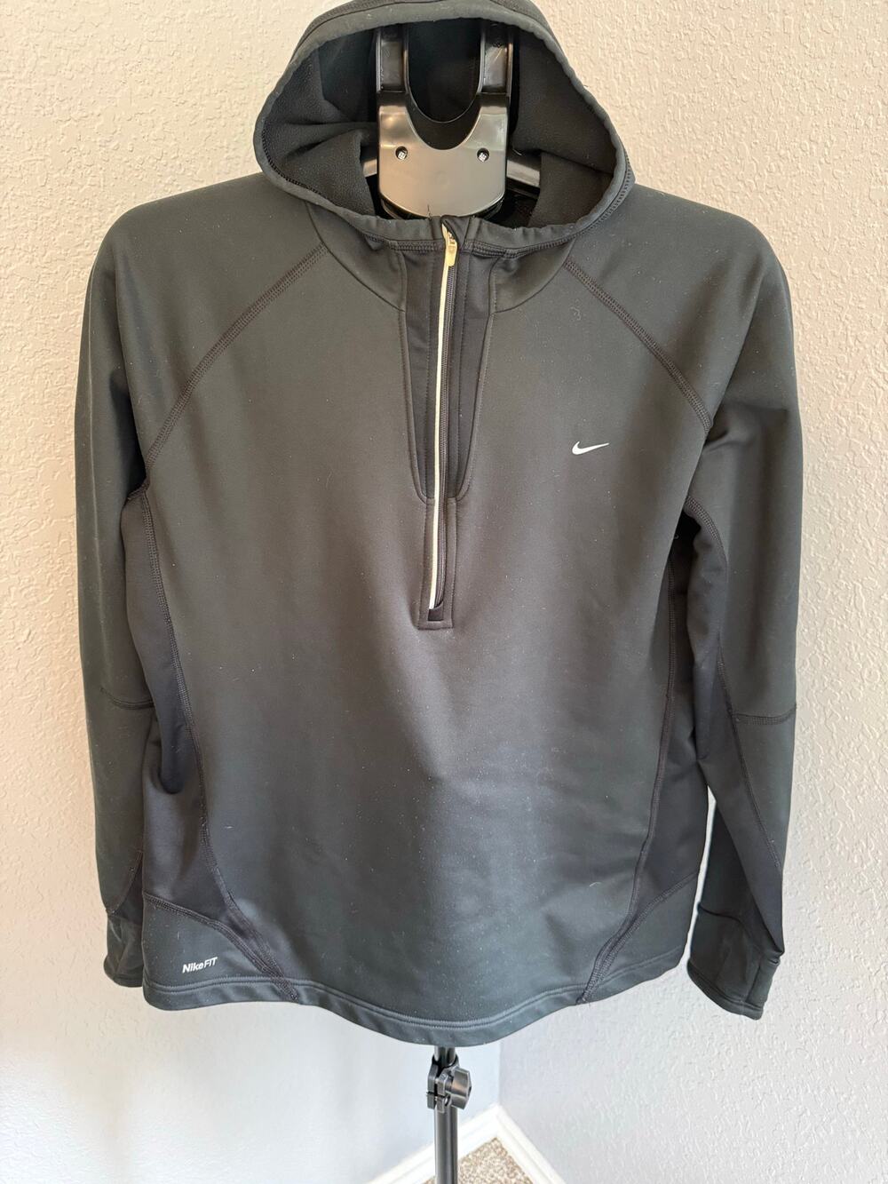 Nike FIT-Dry quarter zip hooded running jacket XL